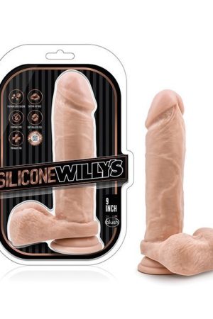 Blush Silicone Willy's 9" Dildo w/Balls & Suction Cup - Flesh