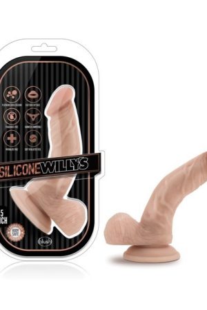 Blush Silicone Willy's 6.5" Dildo w/Balls & Suction Cup - Vanilla