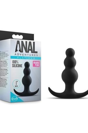 Blush Anal Adventures Beaded Plug - Black