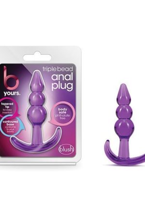 Blush B Yours Triple Bead Anal Plug - Purple