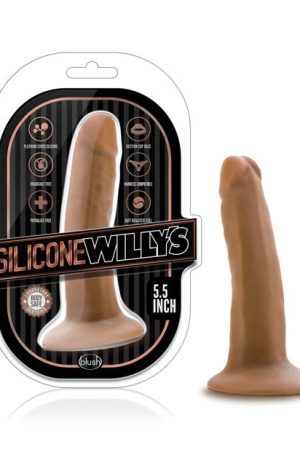 Blush Silicone Willy's 5.5" Dildo w/suction cup - Mocha