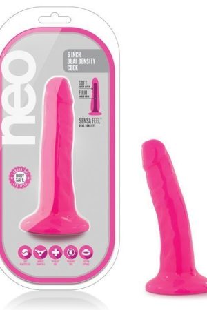 Blush Neo 5.5" Dual Density Cock - Neon Pink