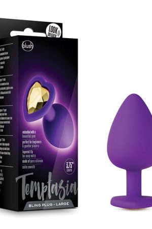 Blush Temptasia Bling Plug w/Gem Large - Purple