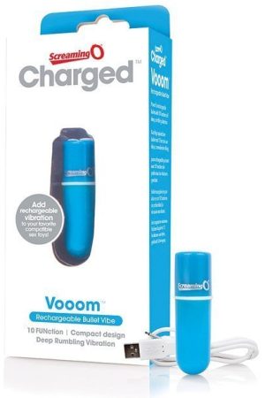 Screaming O Charged Vooom Rechargeable Bullet Vibe - Blue