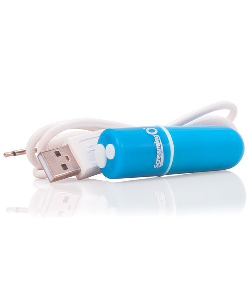Screaming O Charged Vooom Rechargeable Bullet Vibe - Blue - Image 2