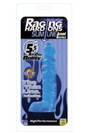 Raging Hard Ons Slimline 5.5" Ballsy - Blue Jelly