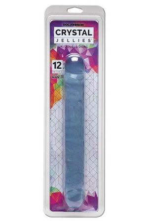 Crystal Jellies 12" Jr. Double Dong - Clear