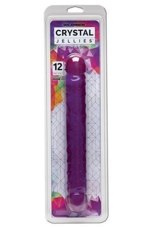 Crystal Jellies 12" Jr. Double Dong - Purple
