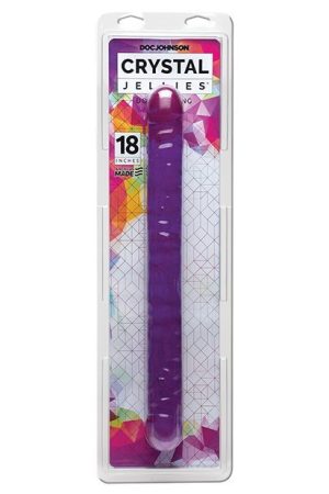 Crystal Jellies 18" Double Dong - Purple