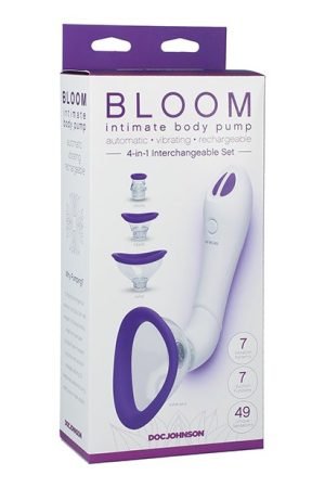 Bloom Intimate Body Automatic Vibrating Rechargeable Pump - Purple/White