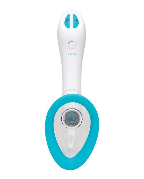 Bloom Intimate Body Automatic Vibrating Rechargeable Pump - Sky Blue/White - Image 3