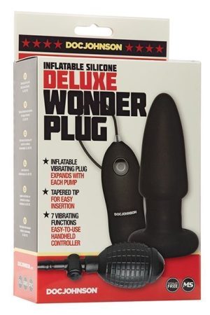 Deluxe Wonder Plug Inflatable Vibrating Butt Plug - Multi Speed