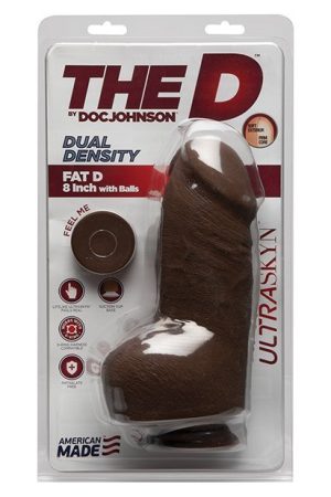 The D 8" Fat D w/Balls - Chocolate