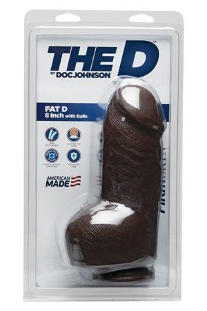 The D 8" Fat D w/Balls - Chocolate