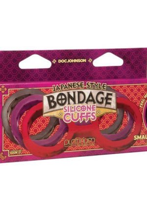 Japanese Bondage Silicone Cuffs Small - Purple