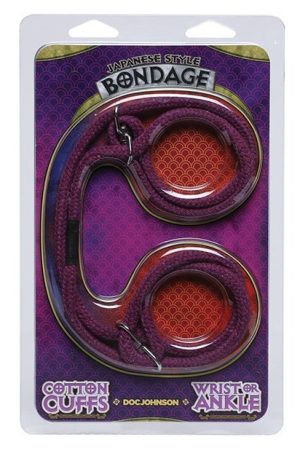 Japanese Style Bondage Wrist or Ankle Cotton Rope - Purple