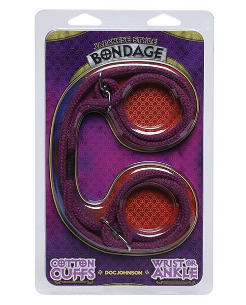 Japanese Style Bondage Wrist or Ankle Cotton Rope - Purple