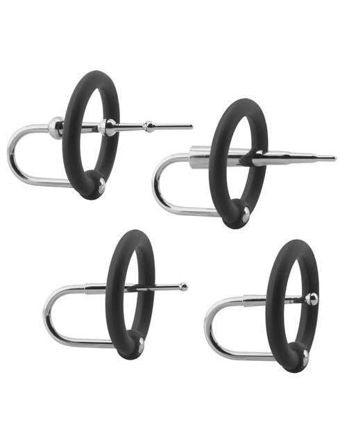 Kink Ring & Plug Set Cock Accessory - Black - Image 2