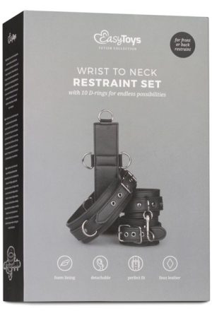 Easy Toys Neck To Wrist Restraint Set - Black