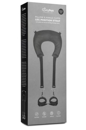 Easy Toys Pillow & Ankle Cuffs Leg Position Strap - Black