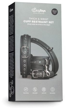 Easy Toys Thigh & Wrist Cuff Set - Black