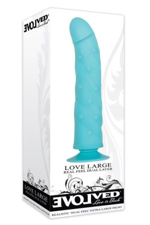 Evolved Love Large Dildo - Blue