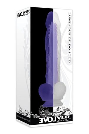 Evolved Luminous Dildo Stud Non Vibrating - Purple