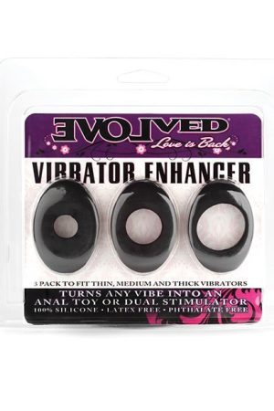 Evolved Vibrator Enhancer 3 Pack - Black Pack of 3