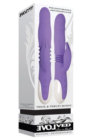 Evolved Thick & Thrust Bunny Dual Stim Rechargeable - Purple
