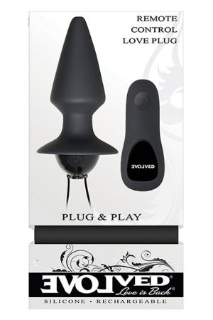 Evolved Plug & Play Remote Anal Plug - Black