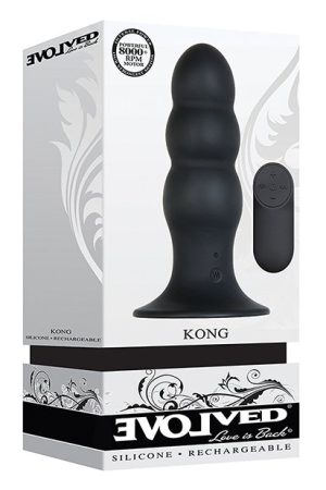 Evolved Kong Rechargeable Anal Plug - Black