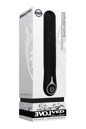 Evolved Quilted Love Rechargeable Vibrator - Black