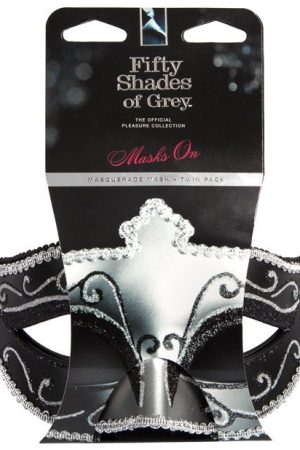 Fifty Shades of Grey Masquerade Masks Twin Pack