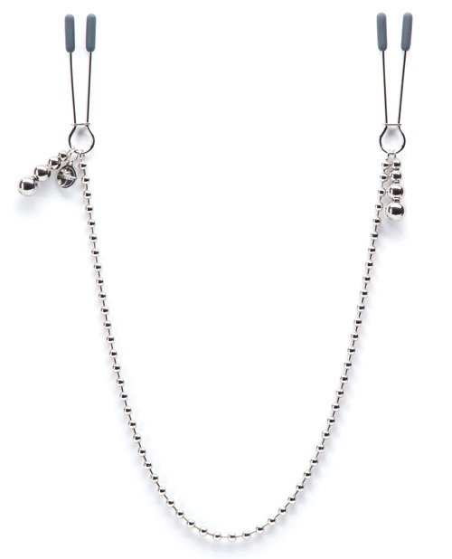 Fifty Shades Darker At My Mercy Beaded Chain Nipple Clamps - Image 2