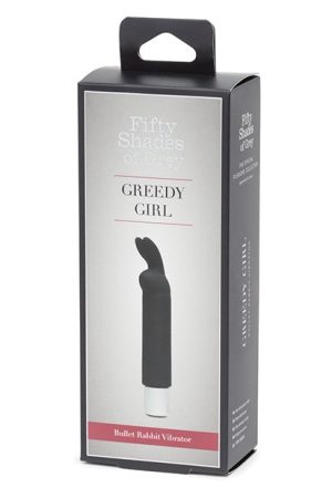 Fifty Shades of Grey Greedy Girl Rechargeable Bullet Rabbit Vibrator - Black