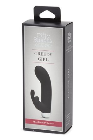 Fifty Shades of Grey Greedy Girl Rechargeable Mini Rabbit Vibrator - Black