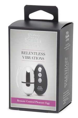 Fifty Shades of Grey Relentless Vibrations Remote Control Pleasure Egg - Silver