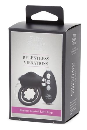 Fifty Shades of Grey Relentless Vibrations Remote Control Love Ring - Black
