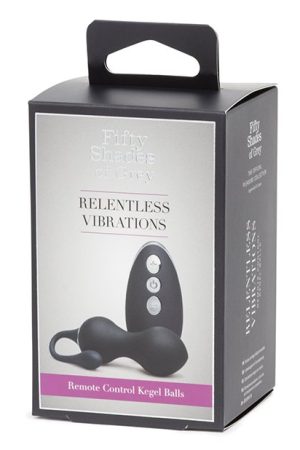 Fifty Shades of Grey Relentless Vibrations Remote Control Kegel Balls - Black