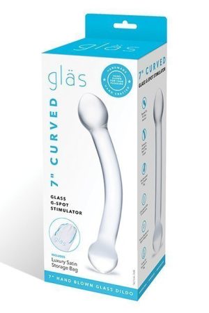 Glas 7" Curved Glass G Spot Stimulator - Clear