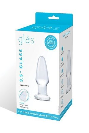 Glas 3.5" Butt Plug - Clear