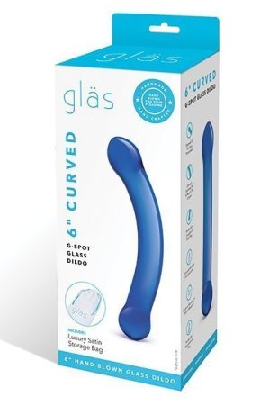 Glas 6" Curved G-Spot Glass Dildo