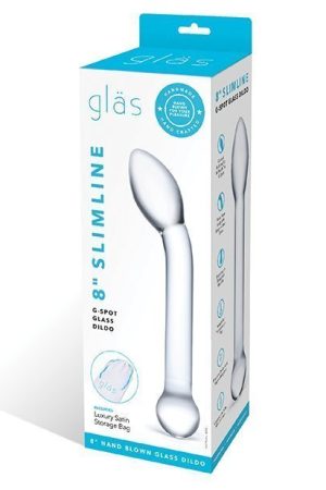 Glas 8" Slimline G-Spot Glass Dildo