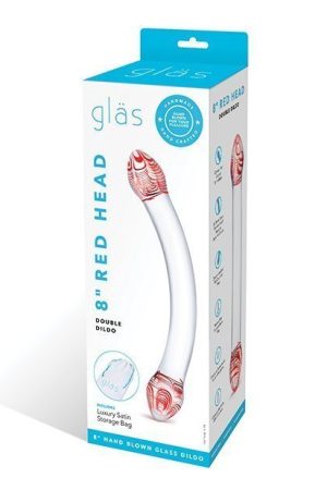 Glas Red Head Double Glass Dildo