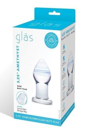 Glas Amethyst Rain Glass Butt Plug