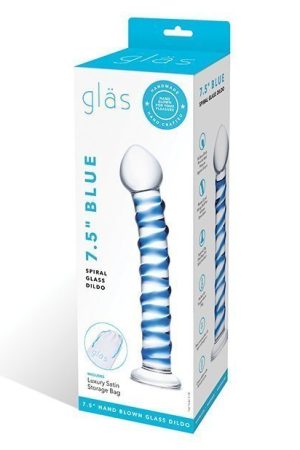 Glas Spiral Glass Dildo - Blue
