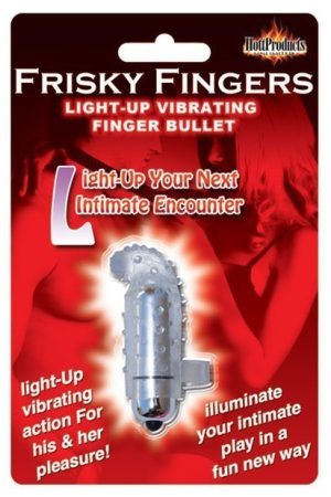 Frisky Finger Light Up Vibrating Finger Bullet - Clear