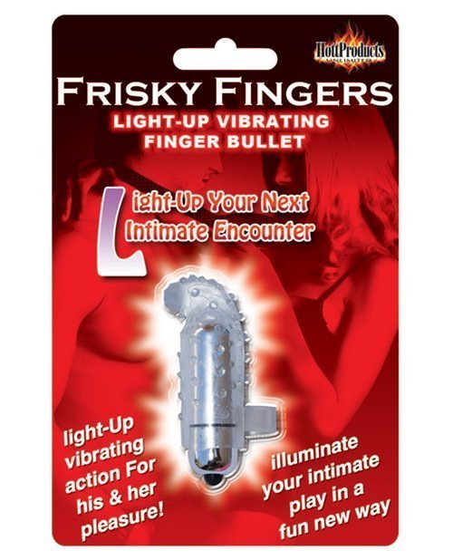 Frisky Finger Light Up Vibrating Finger Bullet - Clear