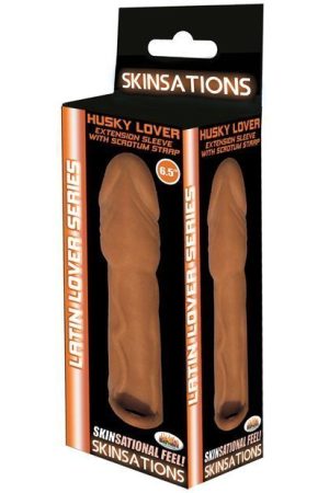 Skinsations Latin Lover 6.5" Husky Extension Sleeve w/Scrotum Strap