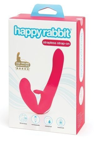 Happy Rabbit Strapless Strap on Rabbit Vibe - Pink